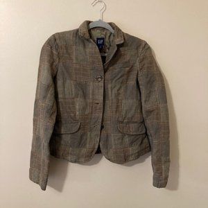 GAP Cropped Patchwork Blazer Size 4
